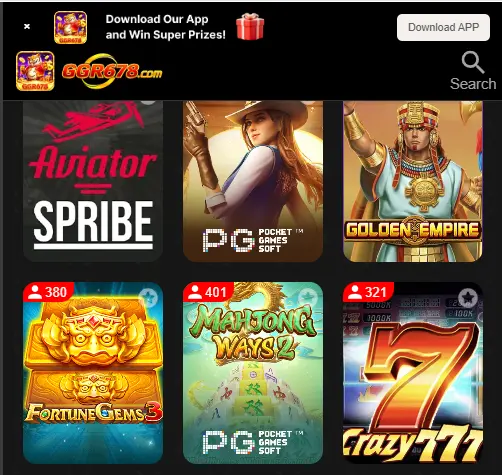 ggr678 popular games